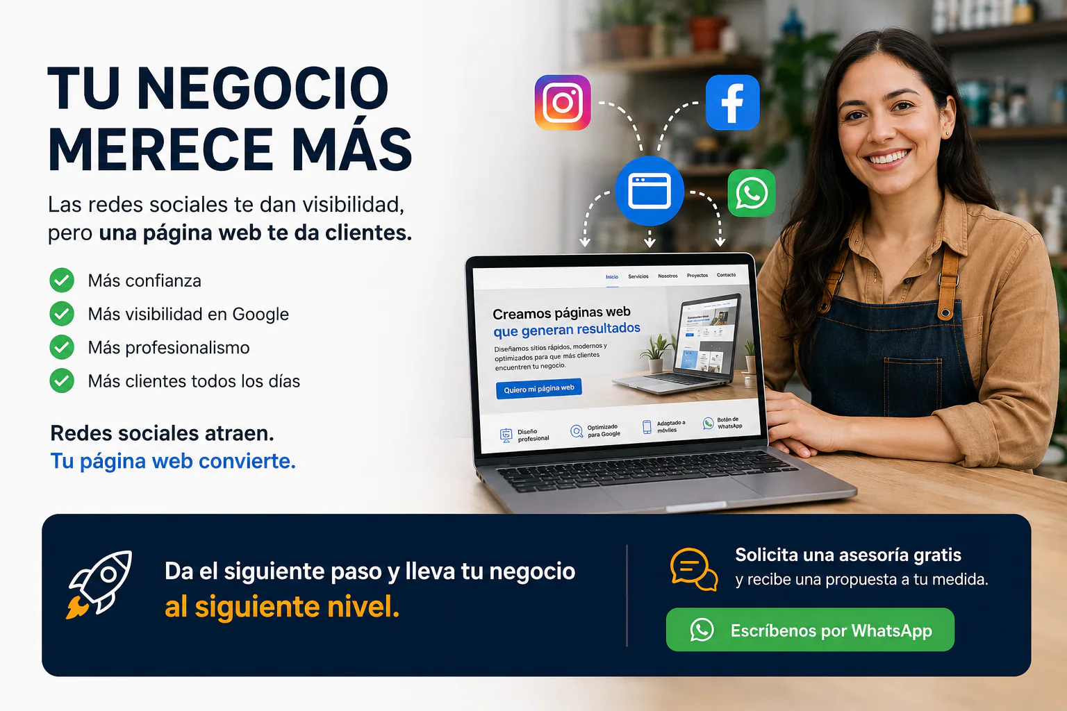 Tu negocio merece algo más que depender solo de redes sociales